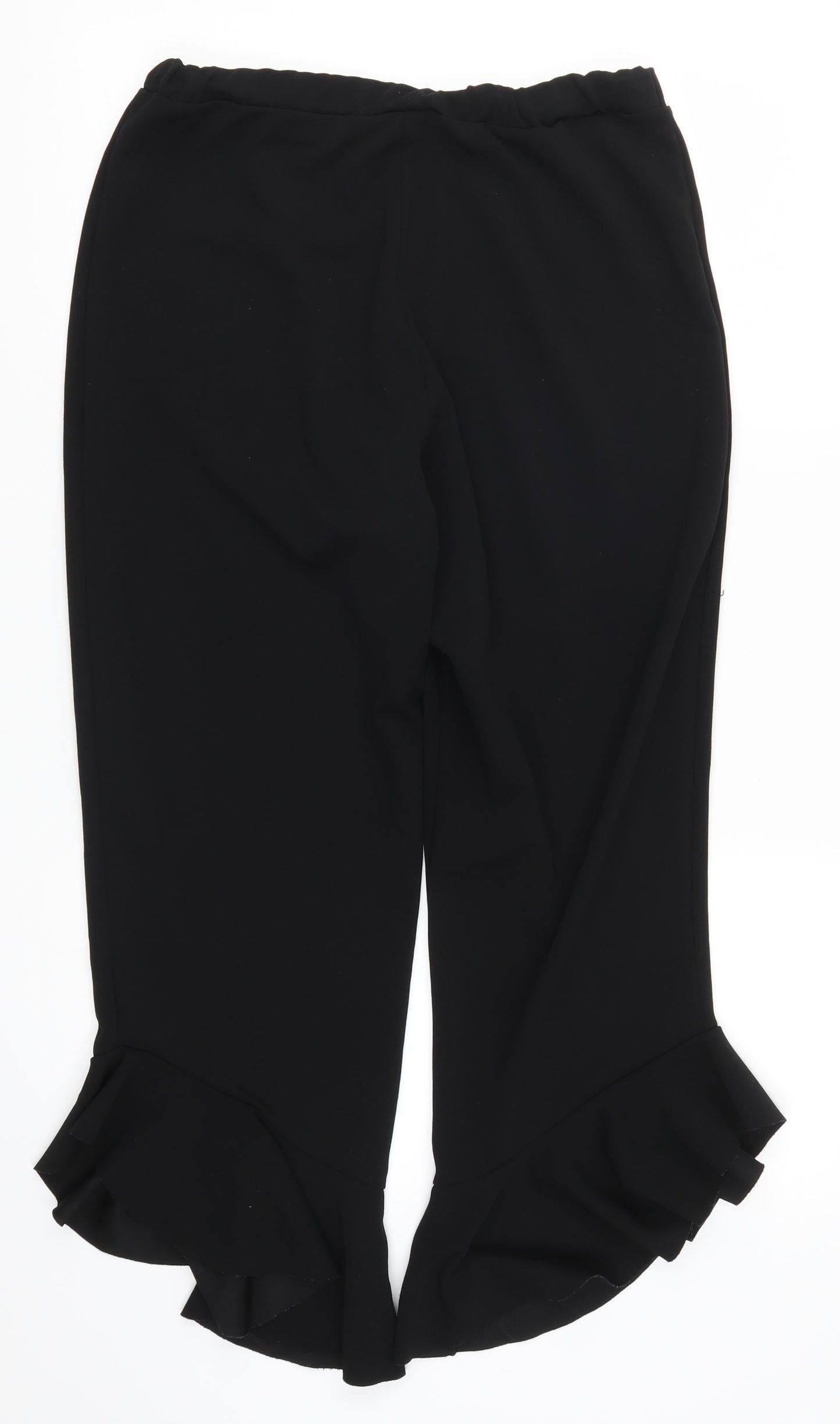 Quiz Womens Black   Cropped Trousers Size 16 L25 in
