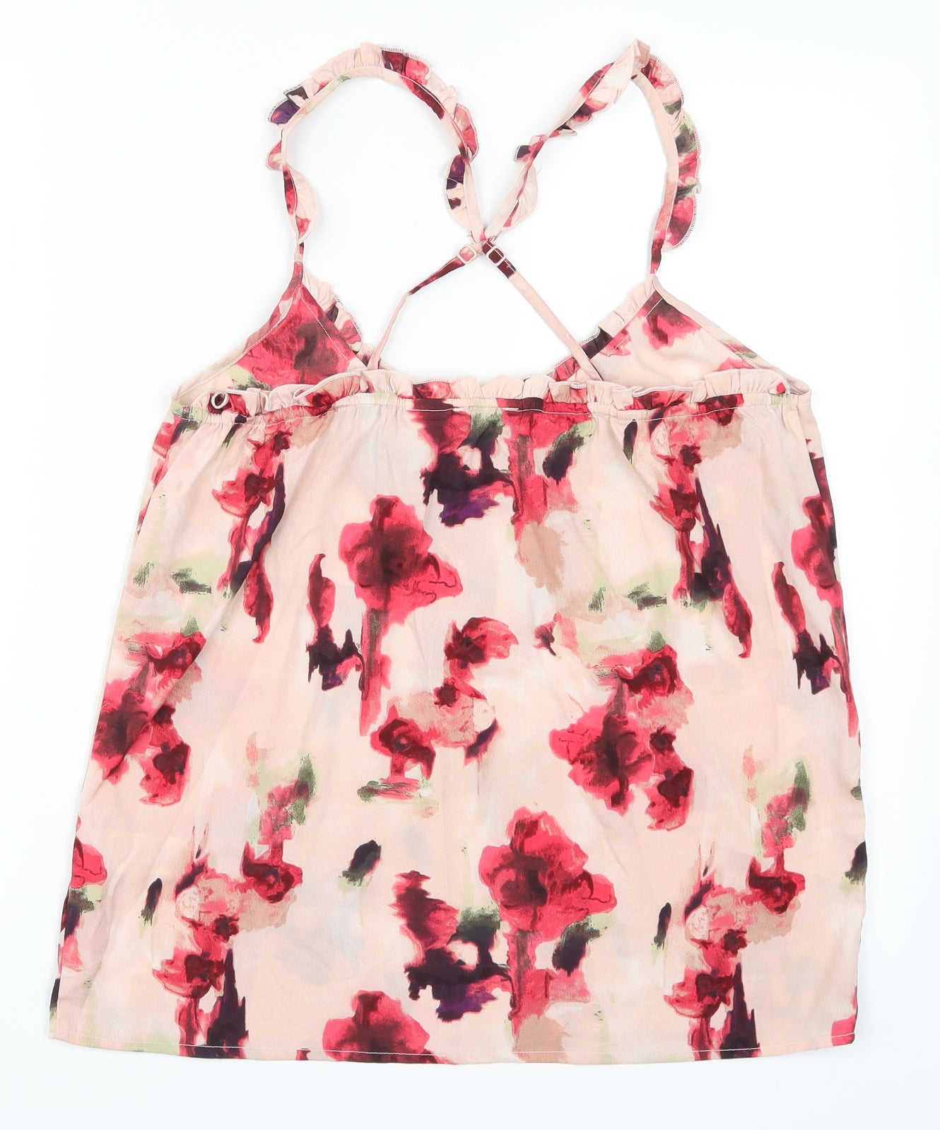 La Redoute Womens Pink Floral  Basic Tank Size 10