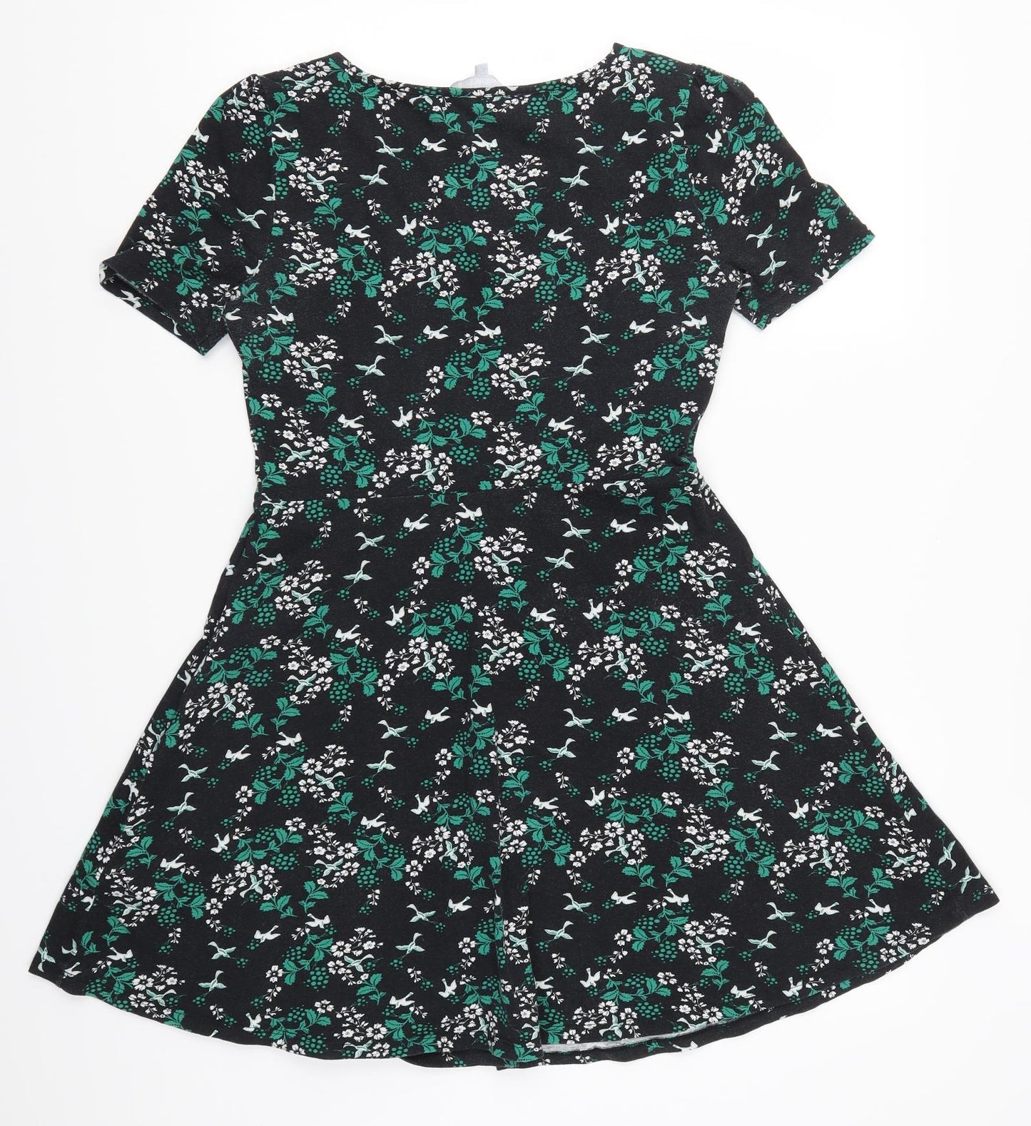 Red Herring Womens Green Floral  Skater Dress  Size 10