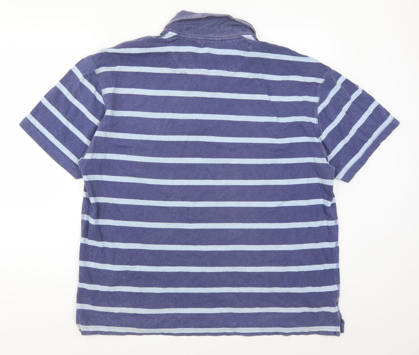 Wolsey Mens Blue Striped   Polo Size L