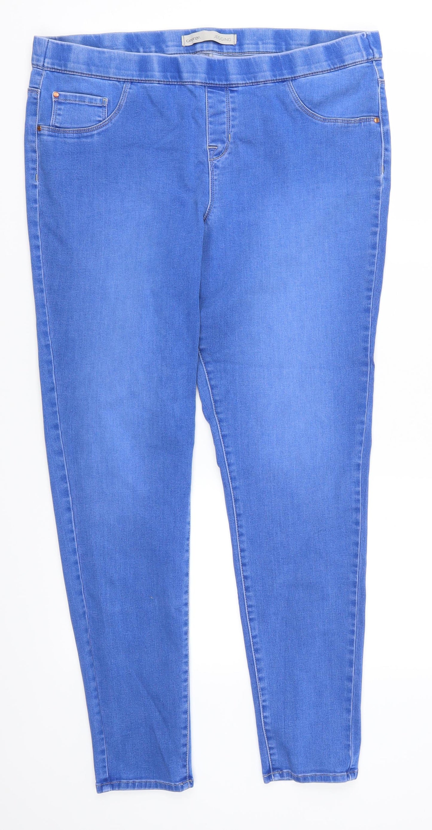 George Womens Blue  Denim Jegging Jeans Size 16 L29 in