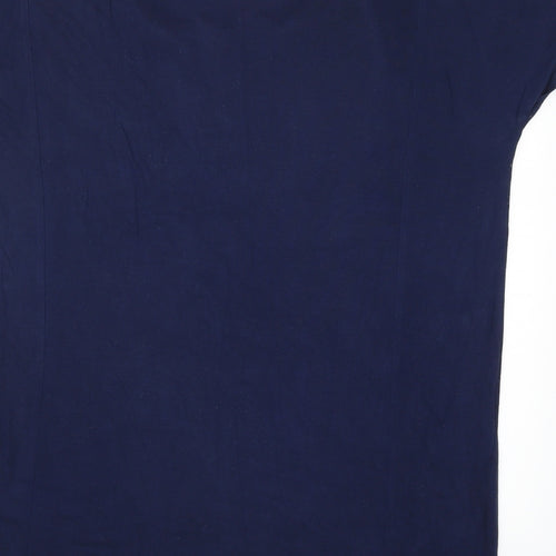 So Fabulous Womens Blue Polka Dot  Basic T-Shirt Size 16