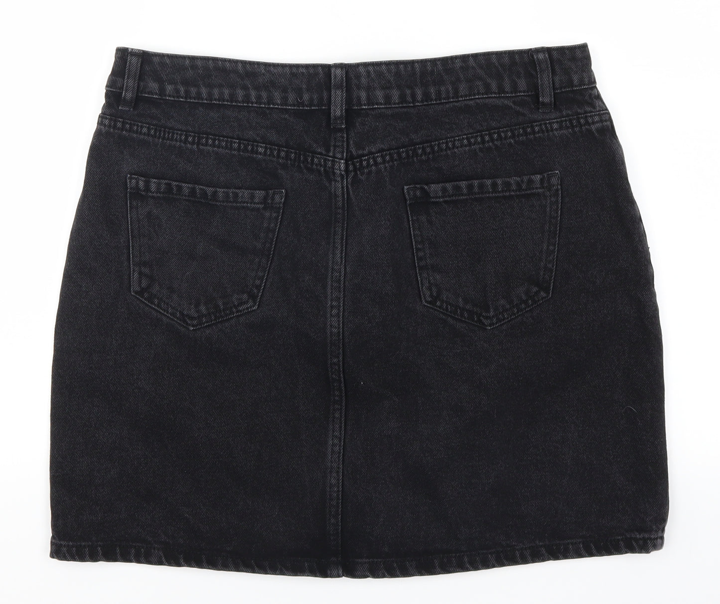 New Look Womens Black  Denim A-Line Skirt Size 14