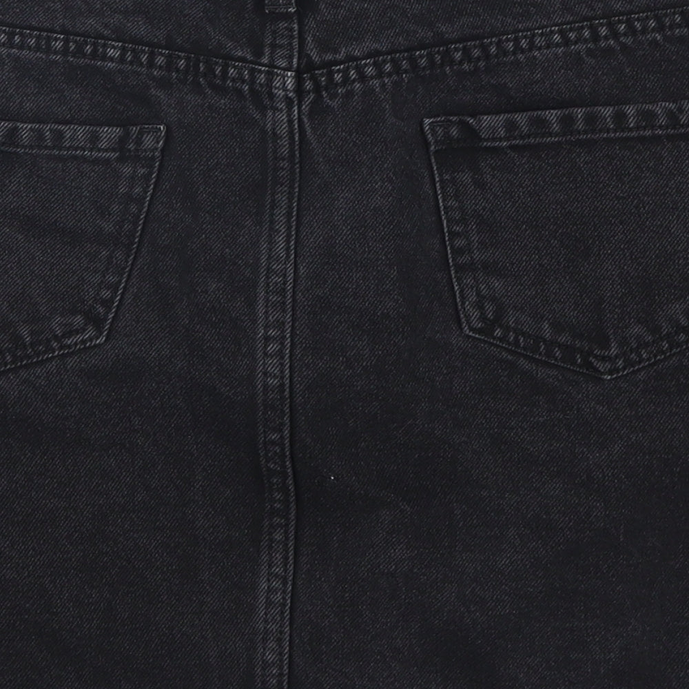New Look Womens Black  Denim A-Line Skirt Size 14