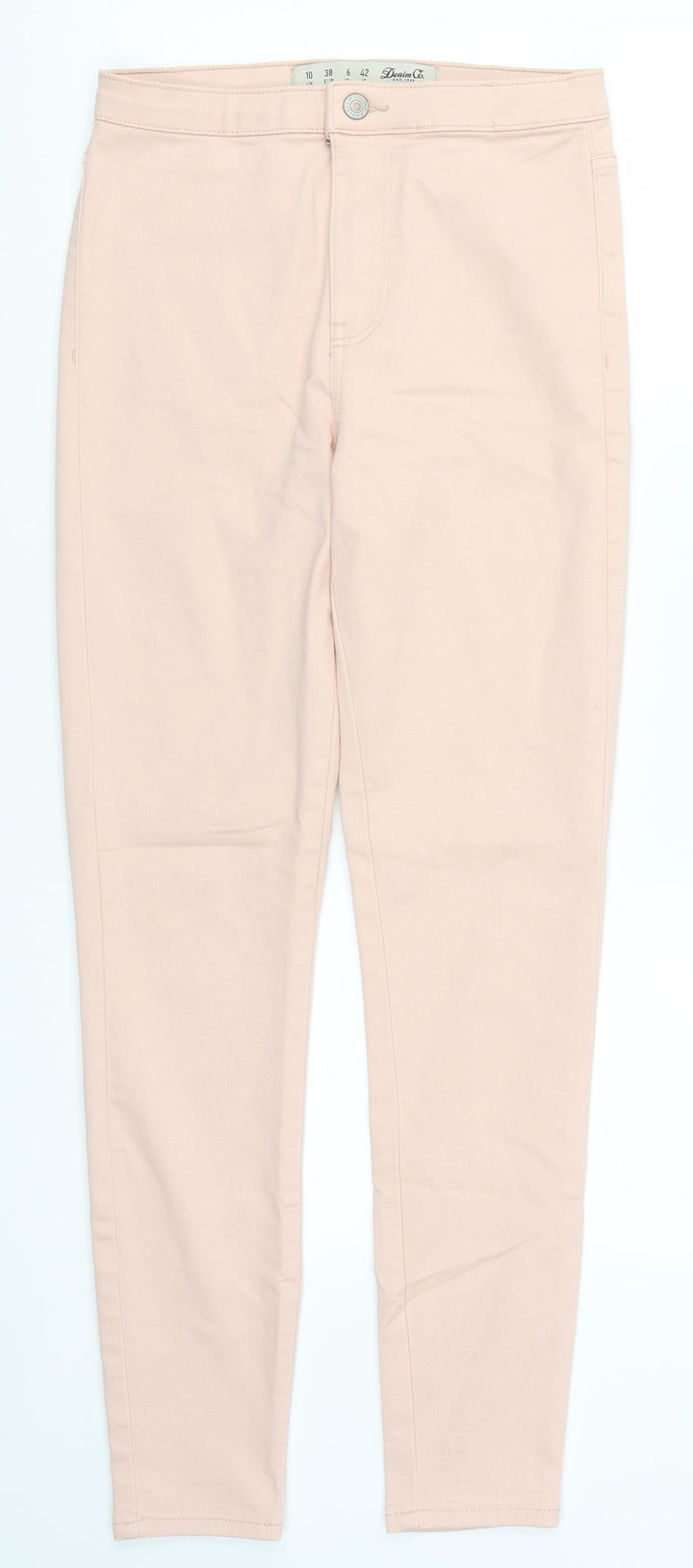Denim Co Womens Pink Denim Skinny Jeans Size 10 L27 in