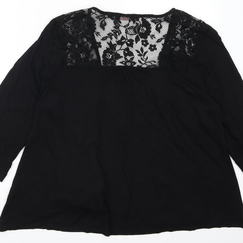Savoir Womens Black  Lace Cardigan Jumper Size 18