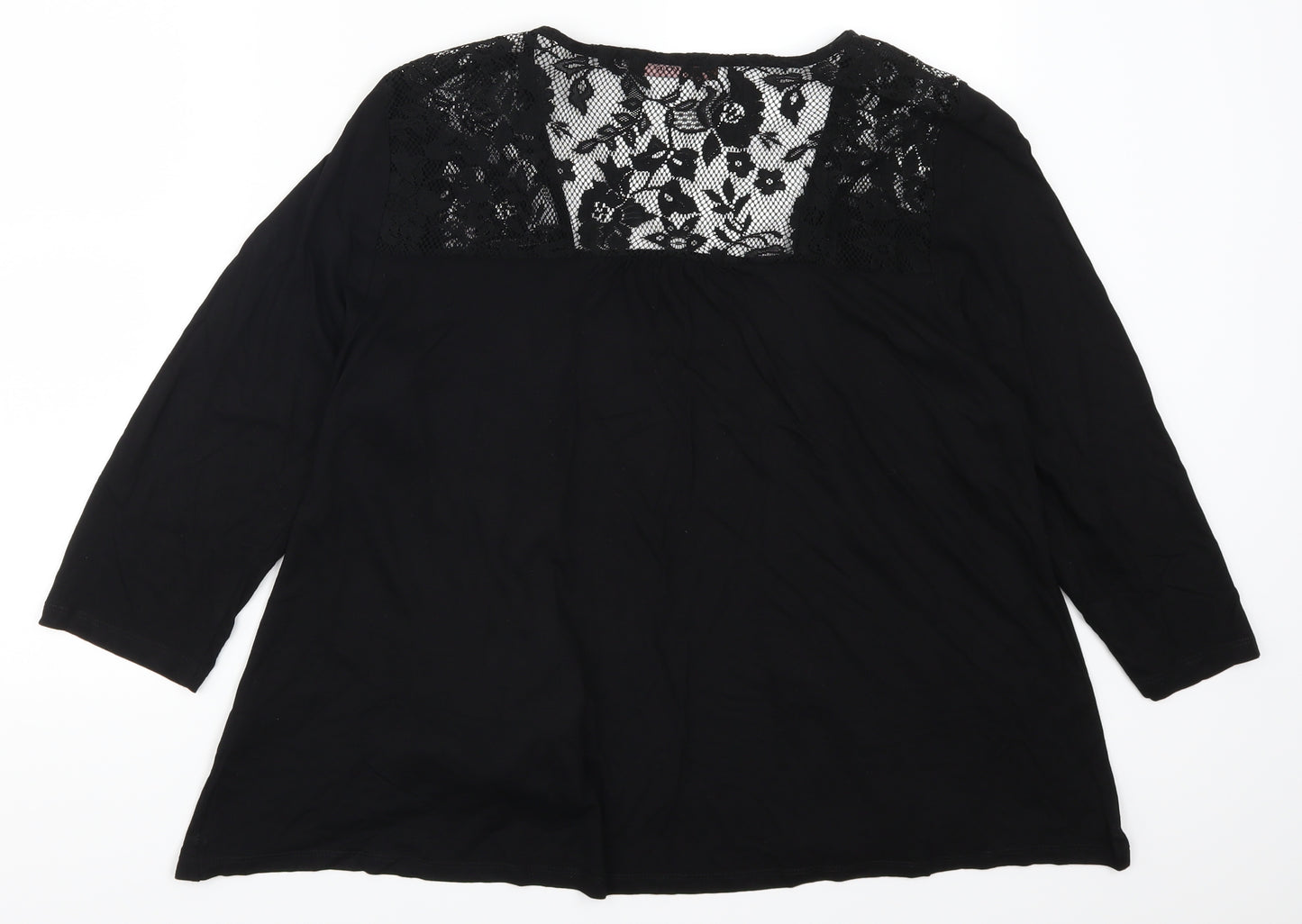 Savoir Womens Black  Lace Cardigan Jumper Size 18