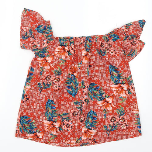 Primark Womens Red Floral  Basic Blouse Size 6