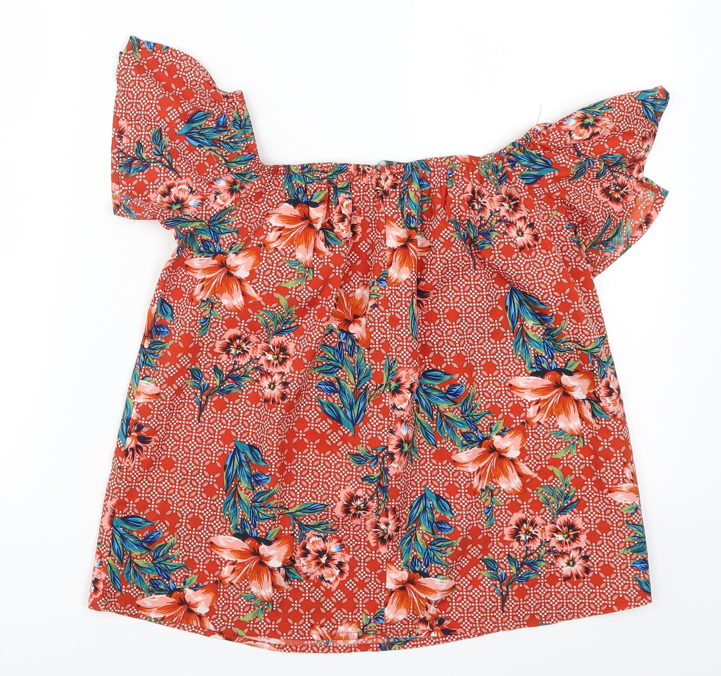 Primark Womens Red Floral  Basic Blouse Size 6