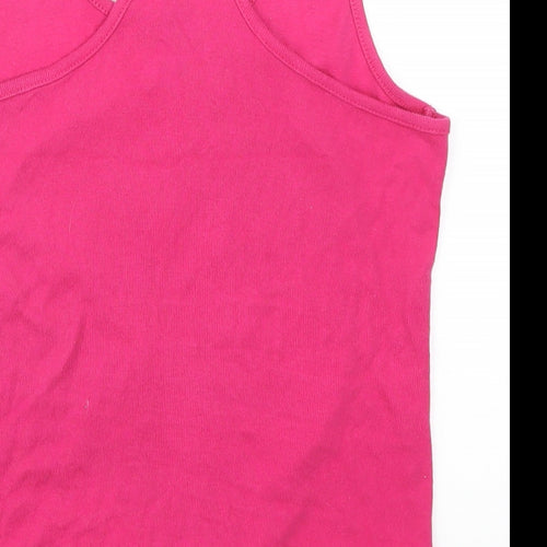 Texmania Womens Pink   Basic Tank Size S  - Monkey La Manga