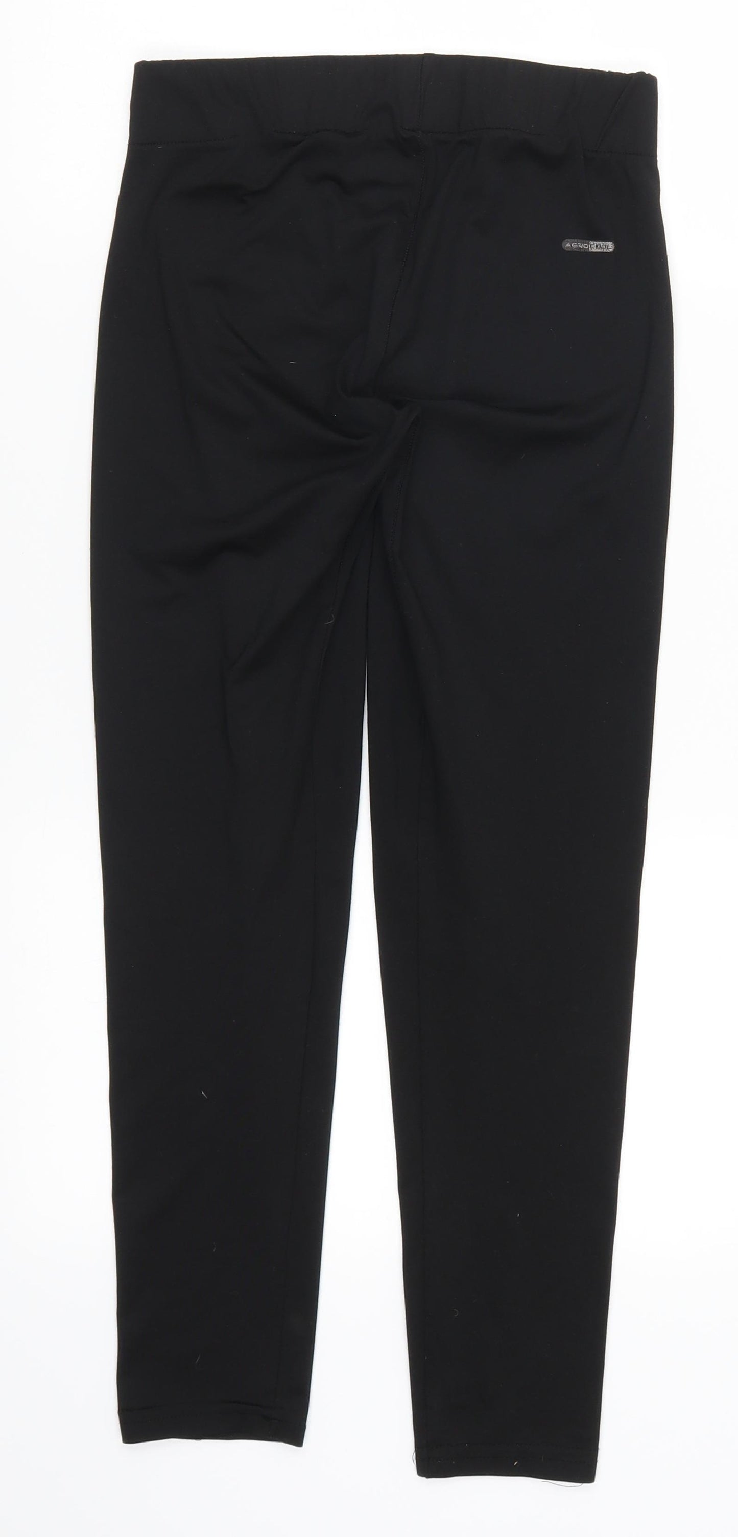 Original USA Womens Black   Cropped Leggings Size 8 L24 in