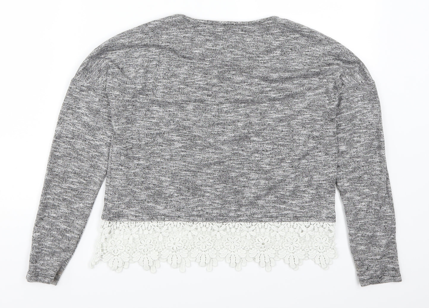 Young Dimension Girls Grey   Basic T-Shirt Size 11-12 Years