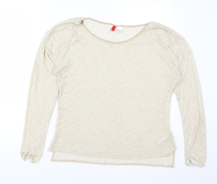 H&M Womens Beige   Basic T-Shirt Size 10