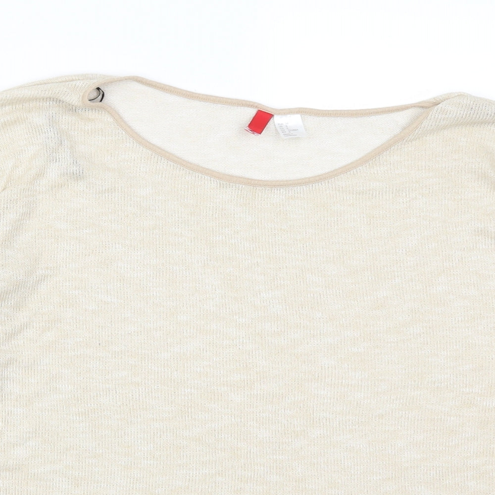 H&M Womens Beige   Basic T-Shirt Size 10