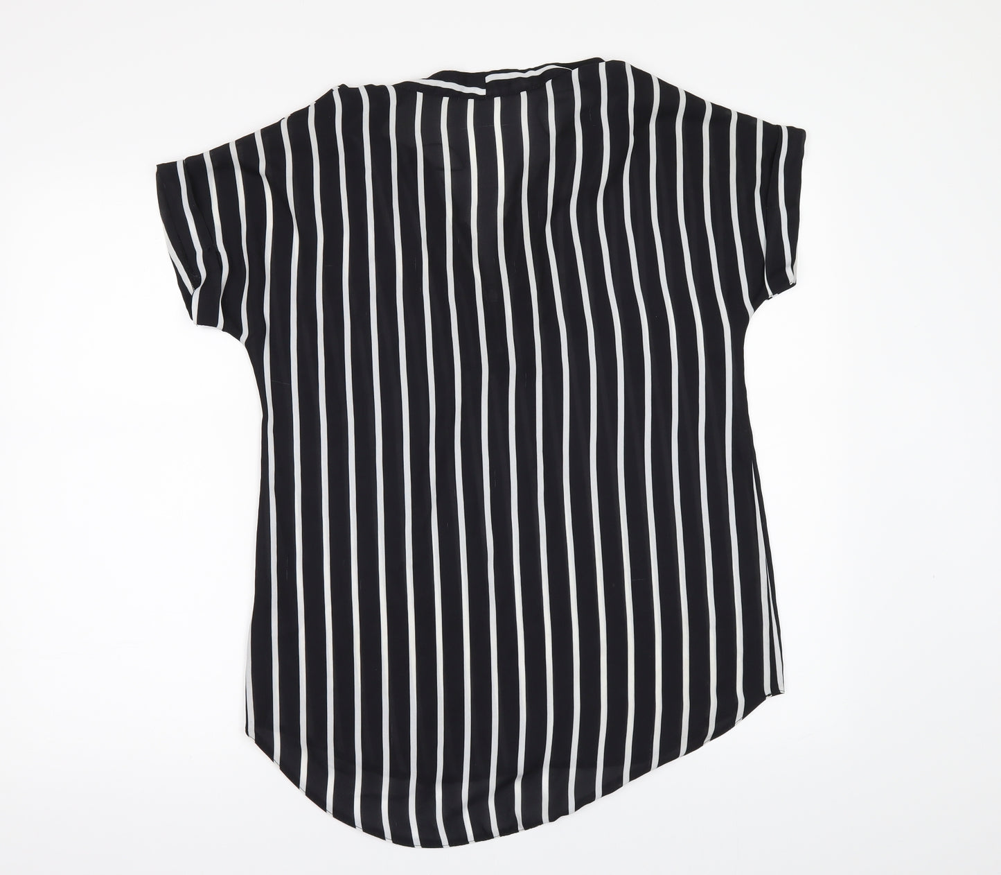 Select Womens Black Striped  Tunic Blouse Size 6