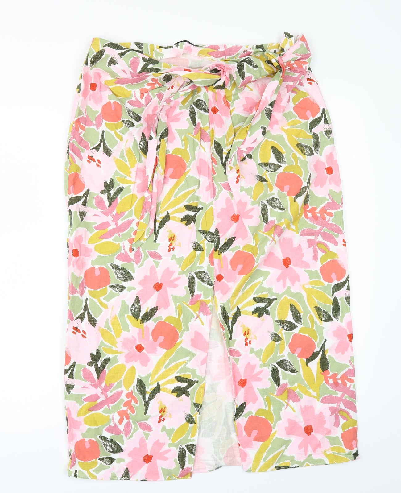 George Womens Multicoloured Floral  A-Line Skirt Size 14  - Front Split
