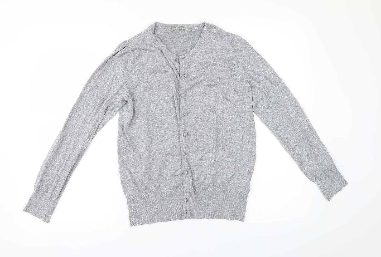 Marks and Spencer Womens Grey   Cardigan Jumper Size 12