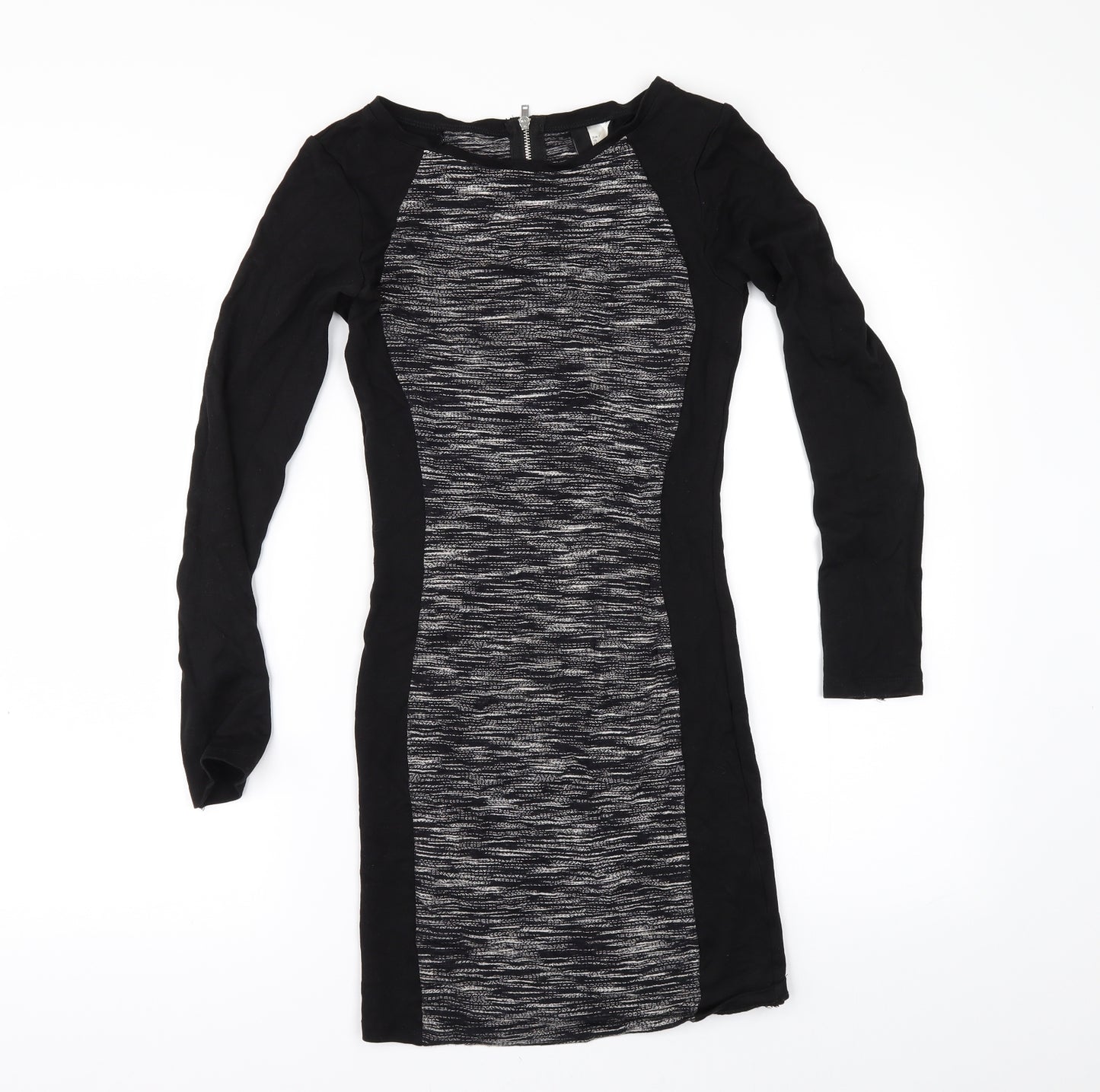 H&M Womens Black Striped  Bodycon  Size 6