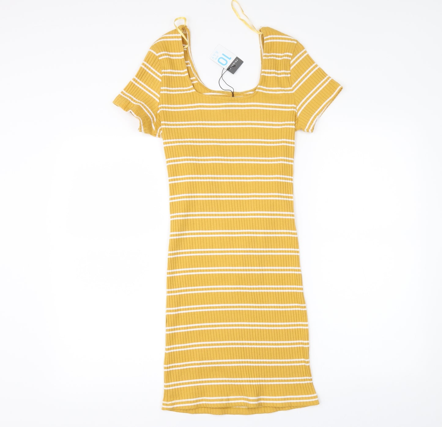 Primark Womens Yellow   T-Shirt Dress  Size 10