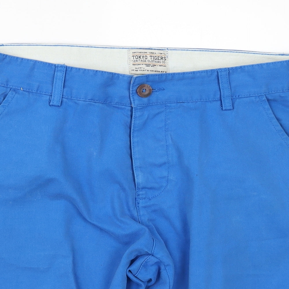 Tokyo Tigers Mens Blue   Chino Shorts Size 32 in