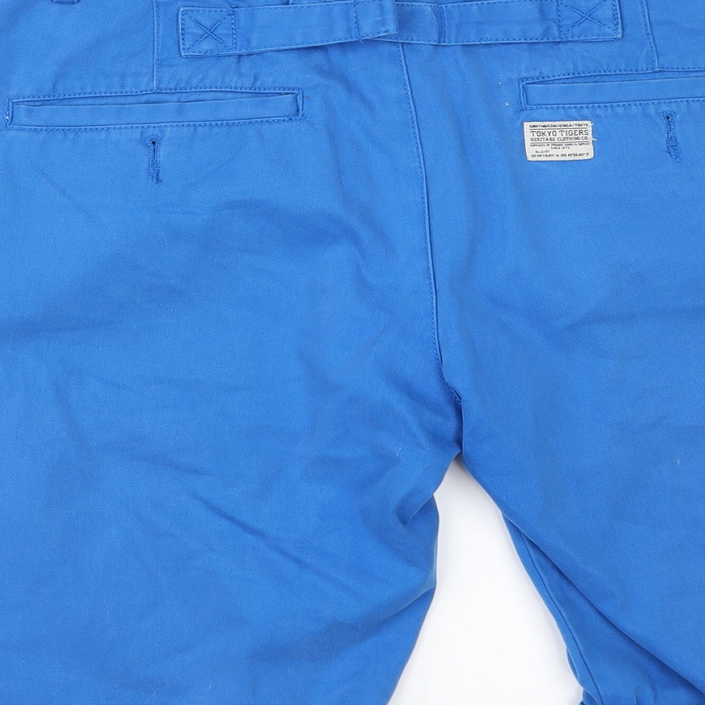 Tokyo Tigers Mens Blue   Chino Shorts Size 32 in