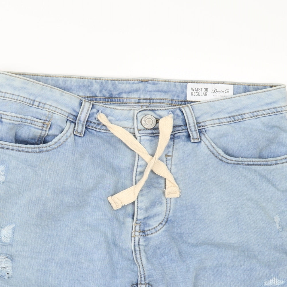Denim & Co Mens Blue  Denim Chino Shorts Size 30