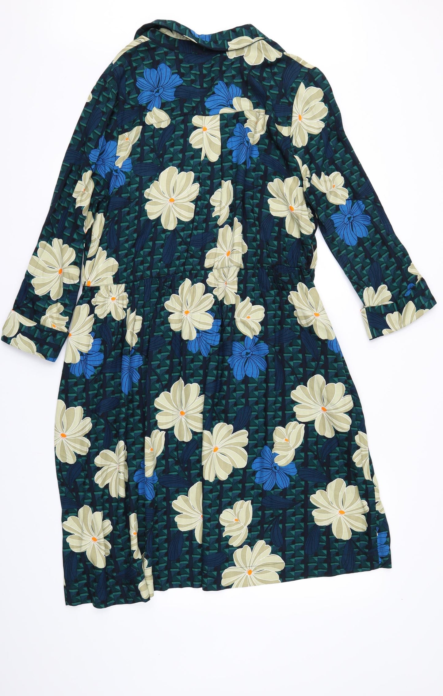 TU Womens Green Floral  A-Line  Size 12
