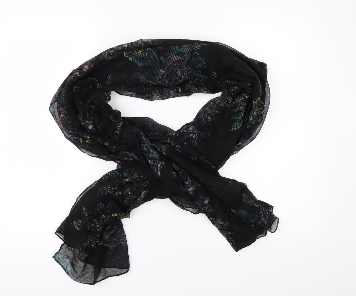 Preworn Womens Black    Scarf