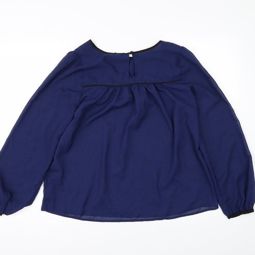H&M Womens Blue   Tunic Blouse Size 8