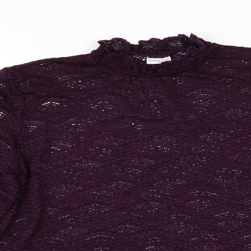 Jacqueline De Yong Womens Purple   Tunic Blouse Size L