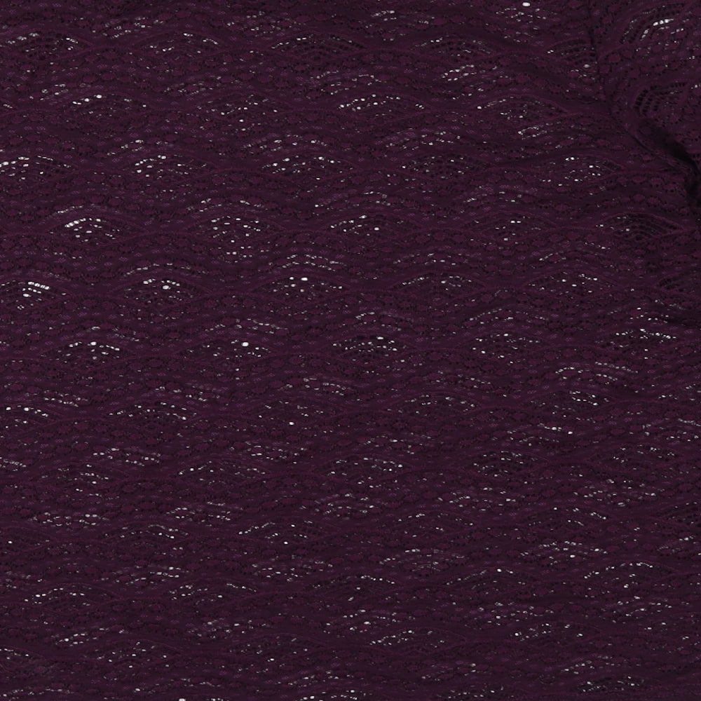 Jacqueline De Yong Womens Purple   Tunic Blouse Size L