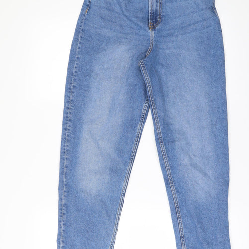 H&M Womens Blue  Denim Straight Jeans Size 8 L28 in