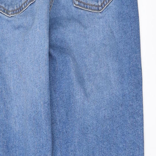 H&M Womens Blue  Denim Straight Jeans Size 8 L28 in