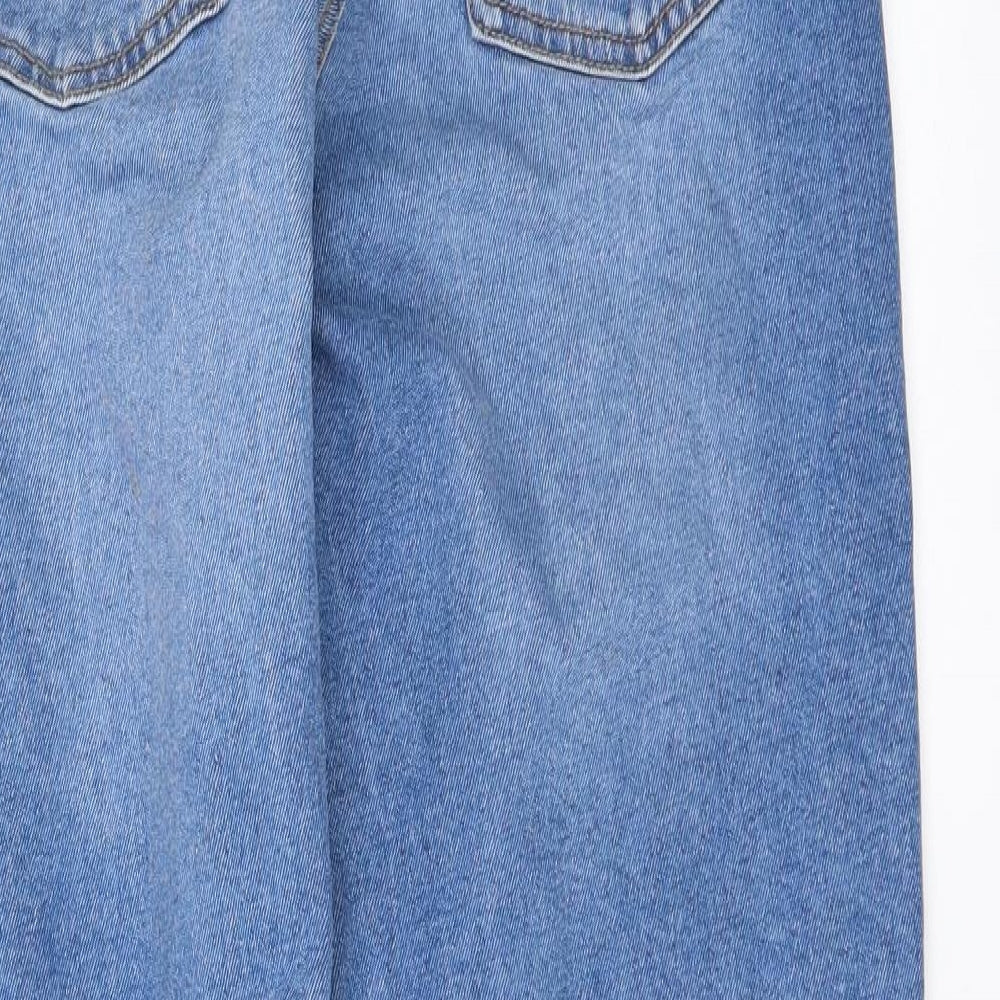 H&M Womens Blue  Denim Straight Jeans Size 8 L28 in