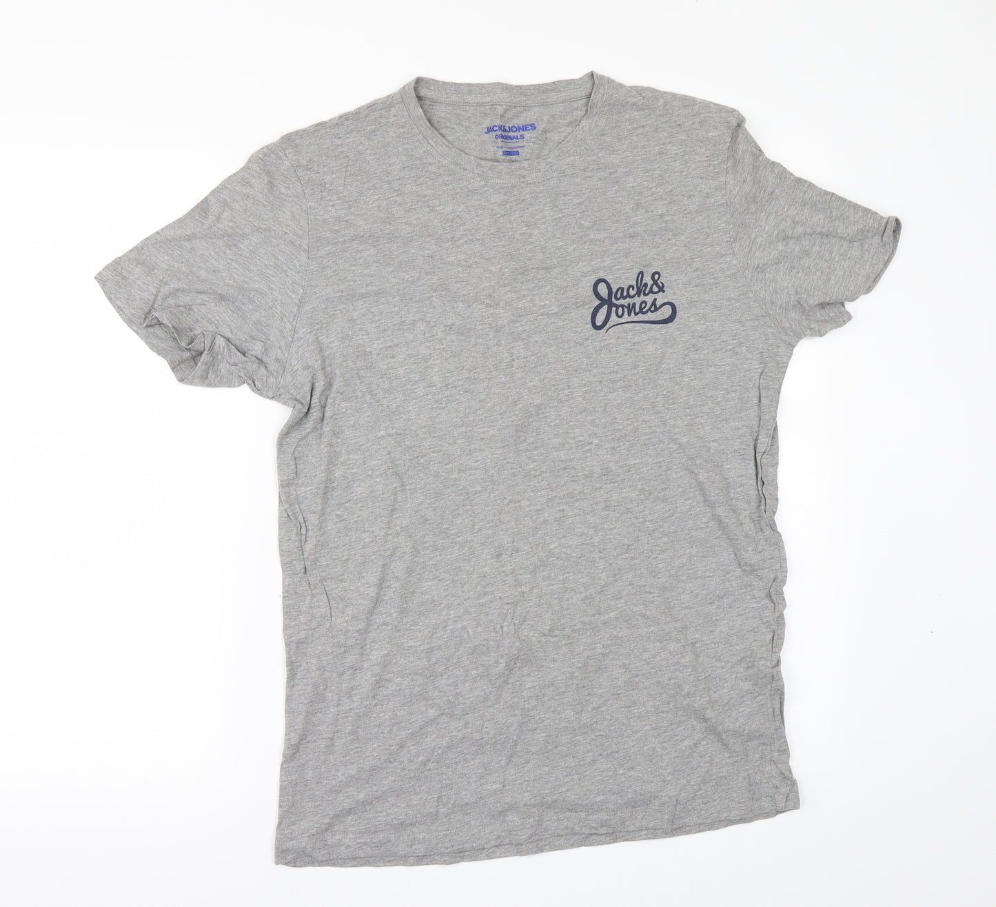 JACK & JONES Mens Grey    T-Shirt Size L