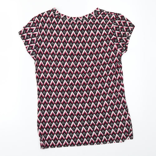 H&M Womens Multicoloured Geometric  Basic T-Shirt Size S