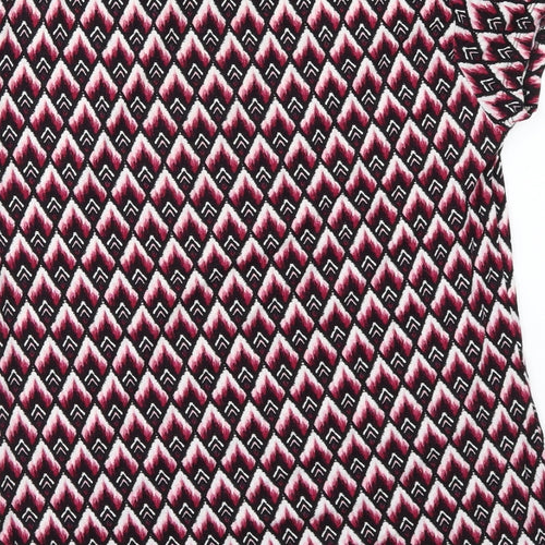 H&M Womens Multicoloured Geometric  Basic T-Shirt Size S