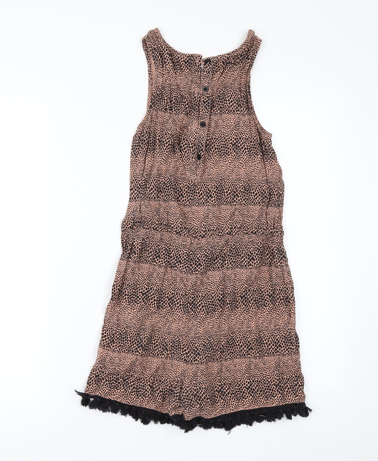 F&F Girls Orange Animal Print  Playsuit One-Piece Size 11-12 Years