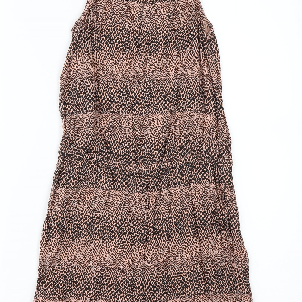 F&F Girls Orange Animal Print  Playsuit One-Piece Size 11-12 Years