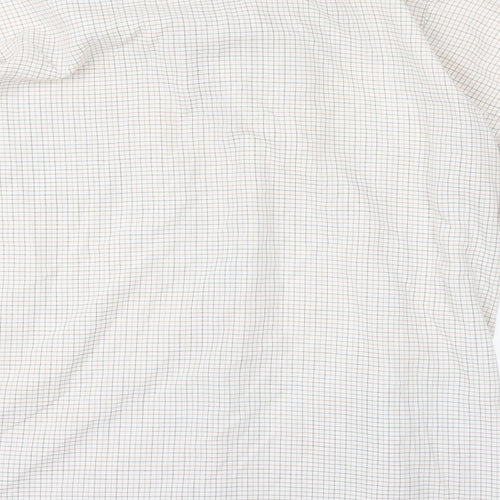 BHS Mens Beige Check   Button-Up Size 16