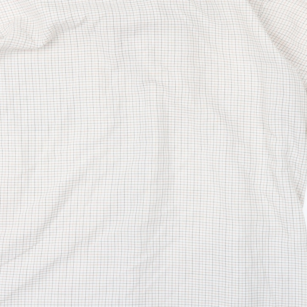 BHS Mens Beige Check   Button-Up Size 16
