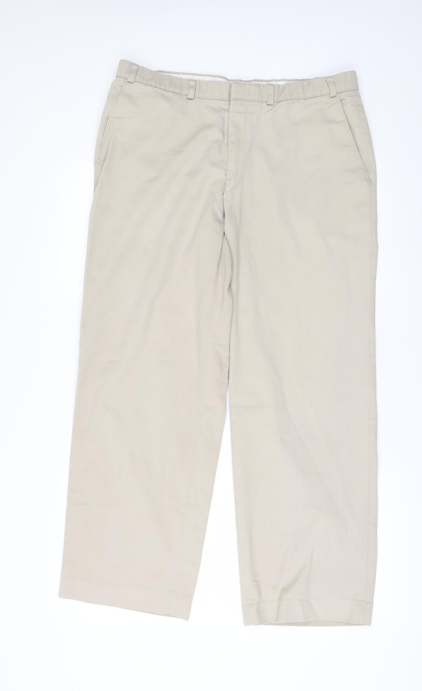 Marks and Spencer Mens Beige   Chino Trousers Size 60 L29 in