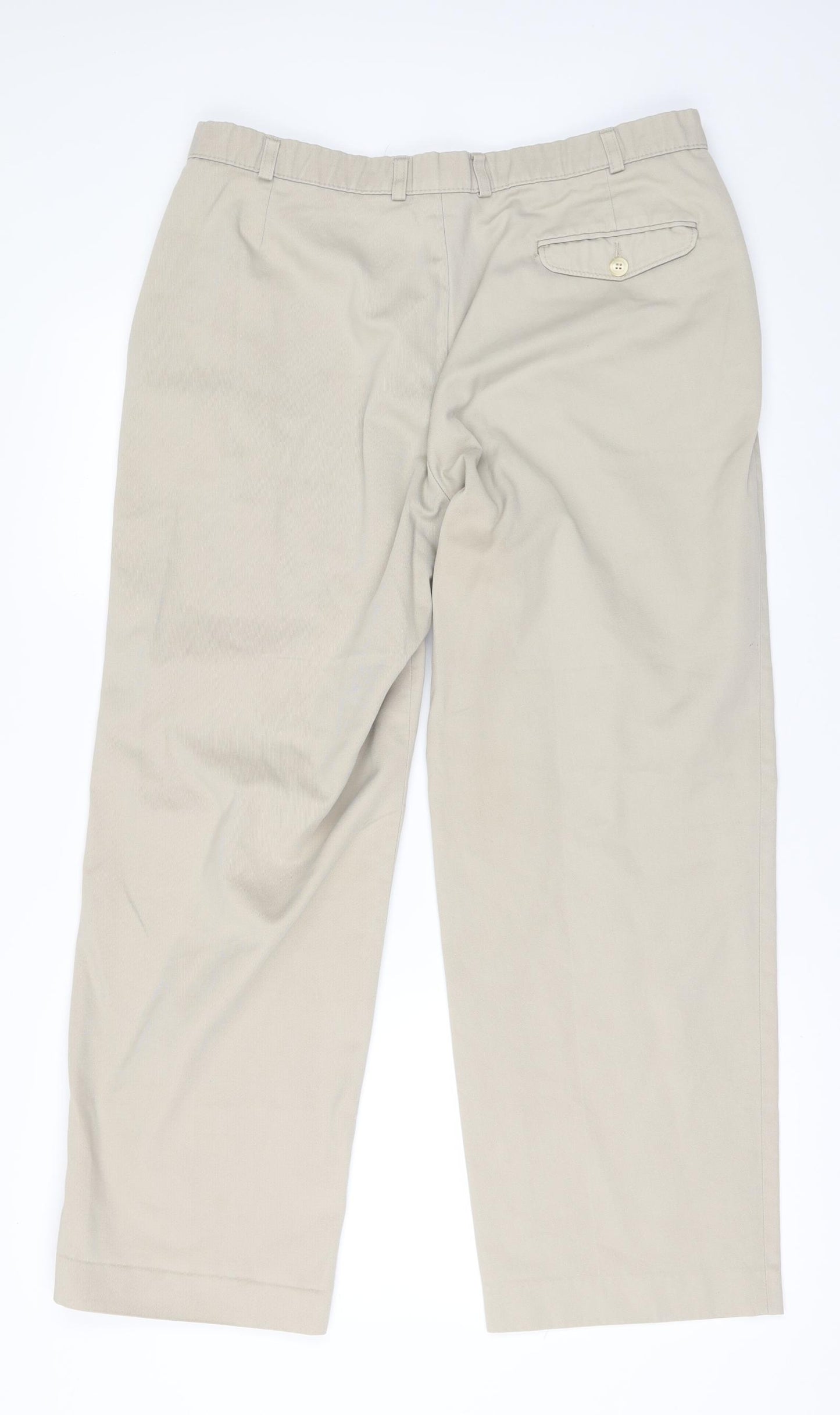 Marks and Spencer Mens Beige   Chino Trousers Size 60 L29 in