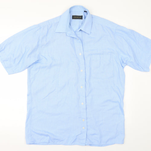 Peter England Mens Blue    Button-Up Size 15.5