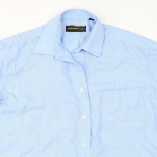 Peter England Mens Blue    Button-Up Size 15.5