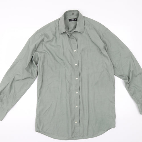 Marks and Spencer Mens Green    Button-Up Size 14.5