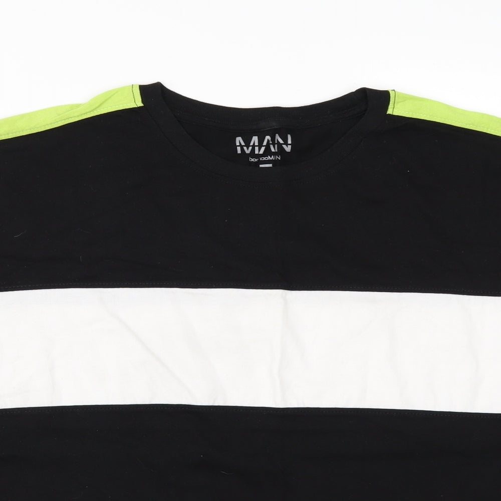Boohoo Mens Black    T-Shirt Size L