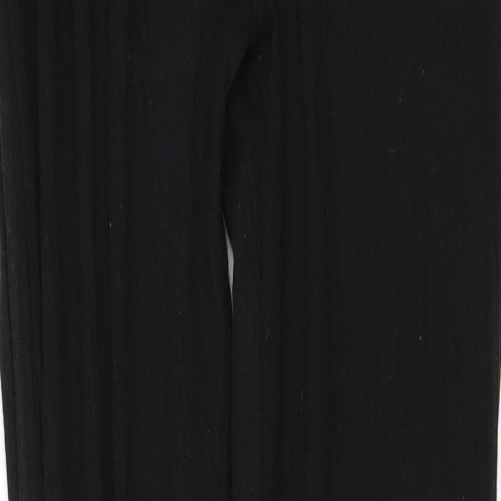 PRETTYLITTLETHING Womens Black   Cargo Leggings Size 10 L28 in - split ankle