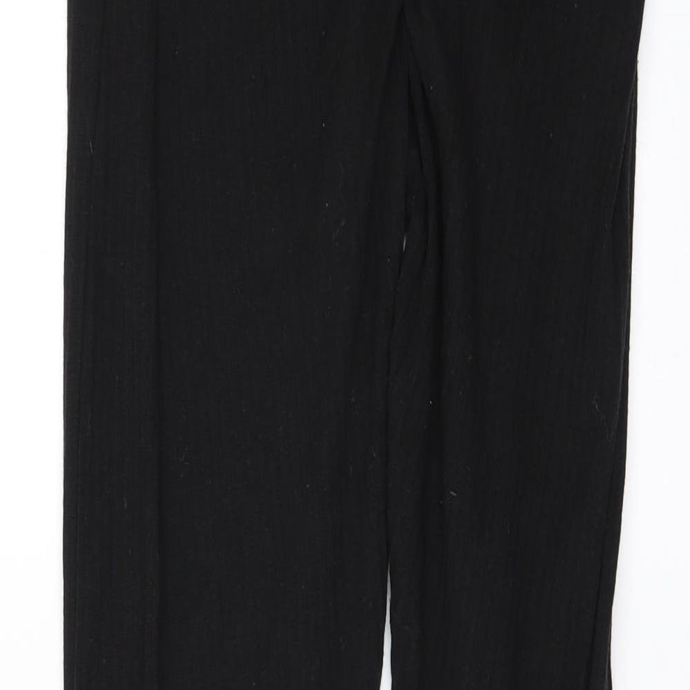 PRETTYLITTLETHING Womens Black   Cargo Leggings Size 10 L28 in - split ankle
