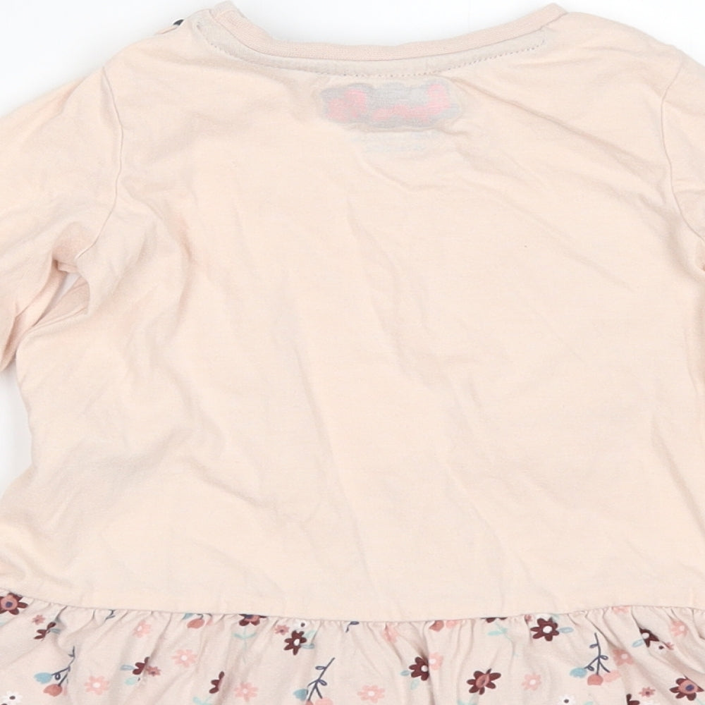 TU Girls Beige   Basic T-Shirt Size 12-18 Months  - Peppa Pig